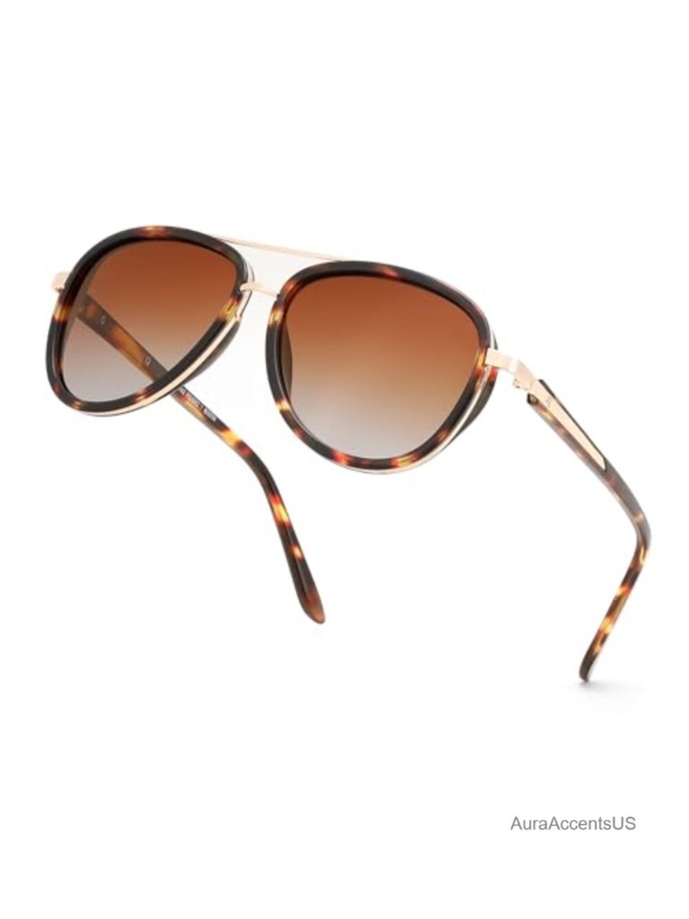 Retro Polarized Aviator Sunglasses UV400 Metal Plastic Full Frame